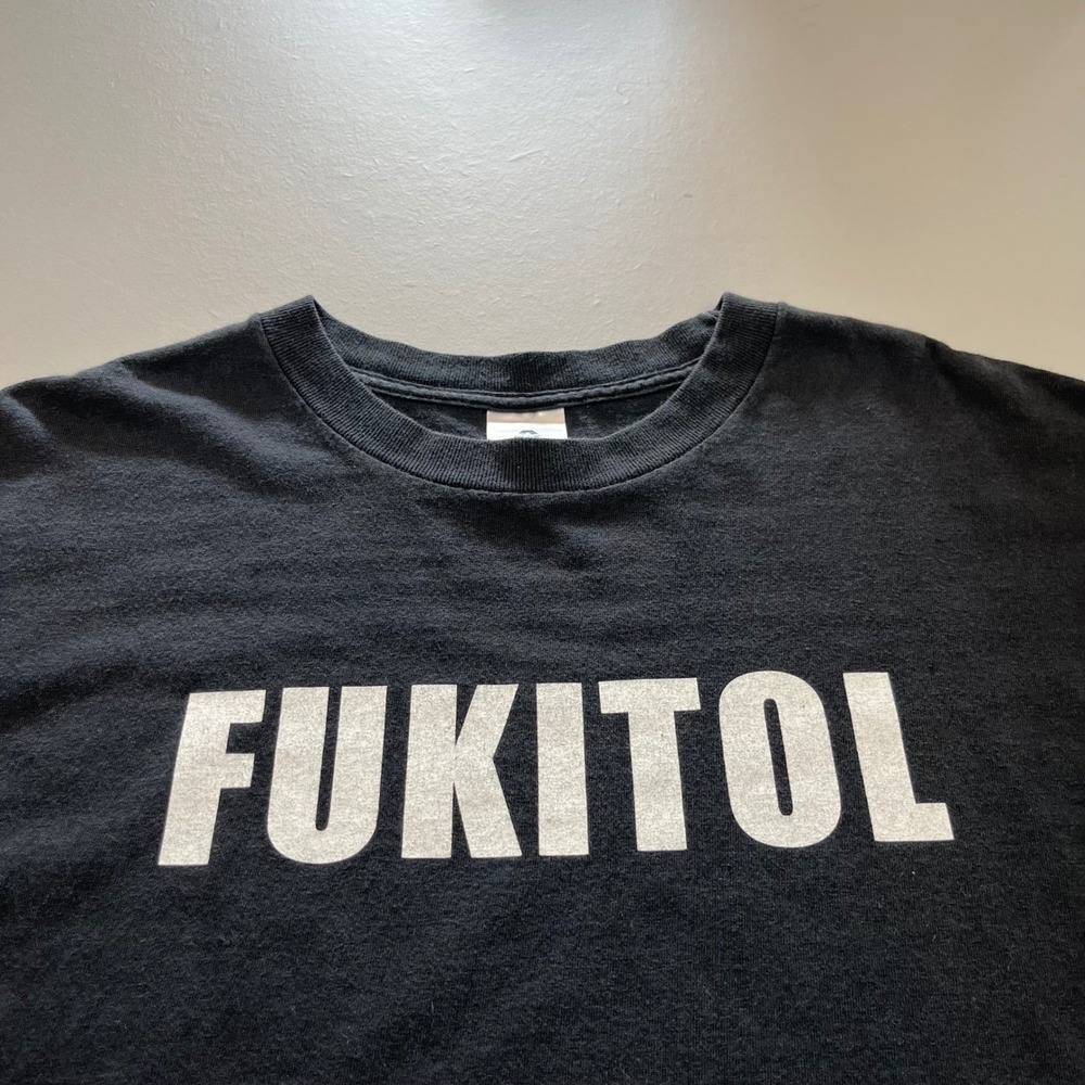 Vintage Alstyle Apparel Fukitol T-Shirt Mens XL Black Graphic Funny Sarcasm 90s